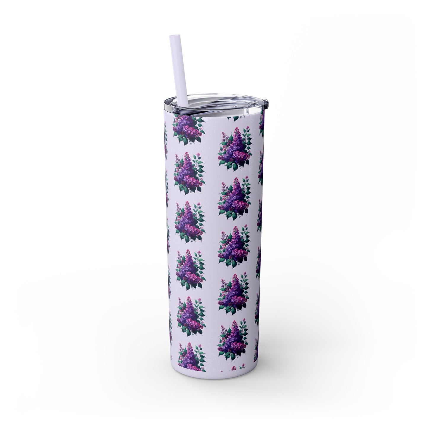 20oz Skinny Tumbler with Straw - Petal Collector Series (Lilac)