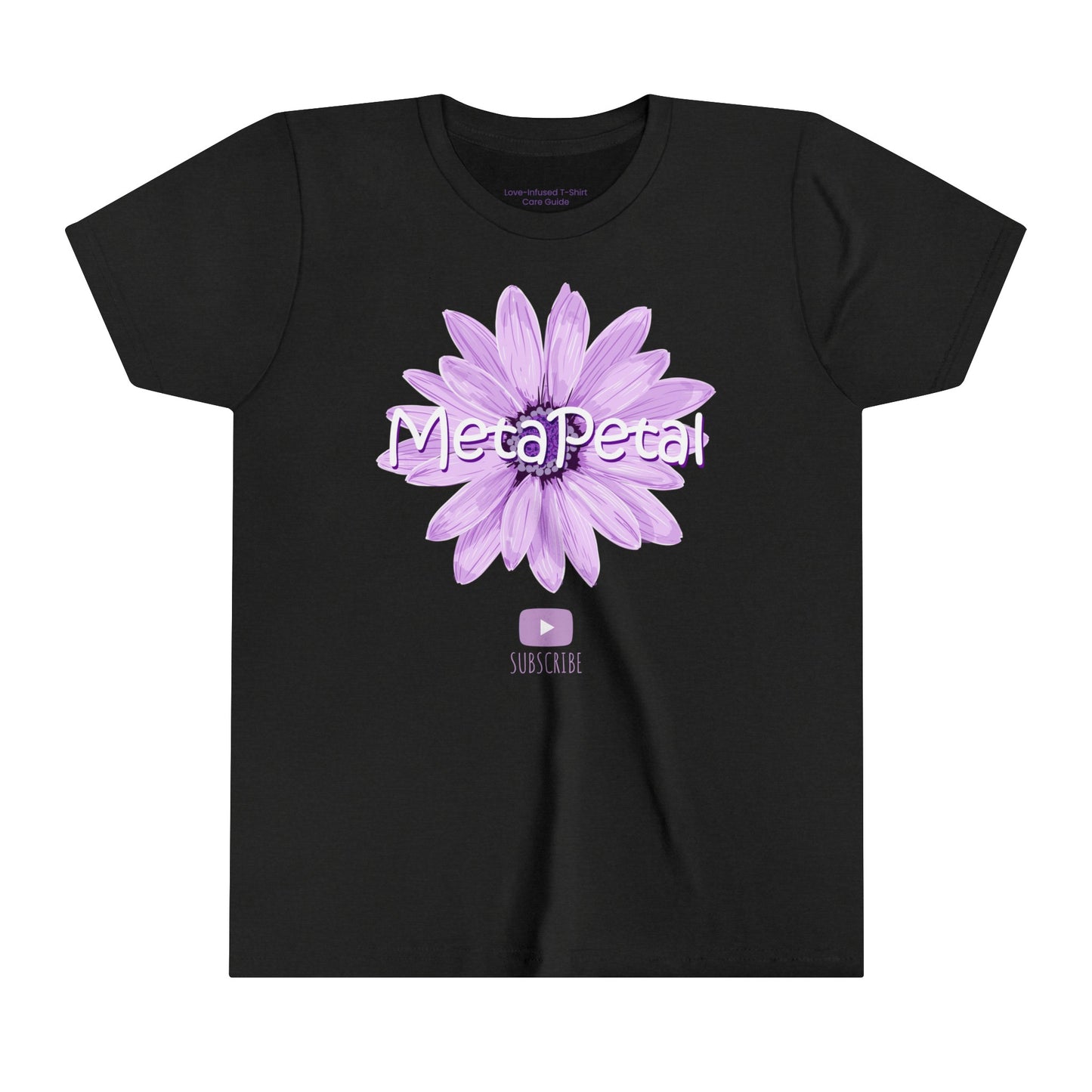 MetaPetal Flower Logo Youth Tee (w/ Subscribe Logo)