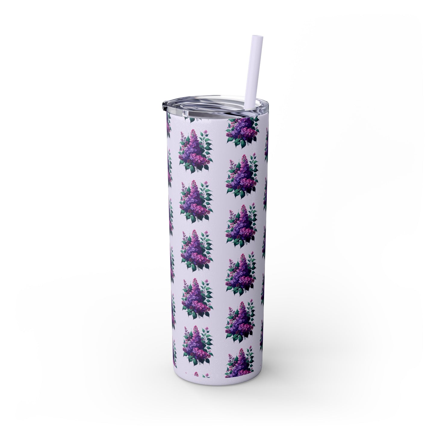 20oz Skinny Tumbler with Straw - Petal Collector Series (Lilac)